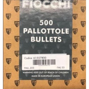 Fiocchi palle 223 55gn FMJ / 500 pezzi